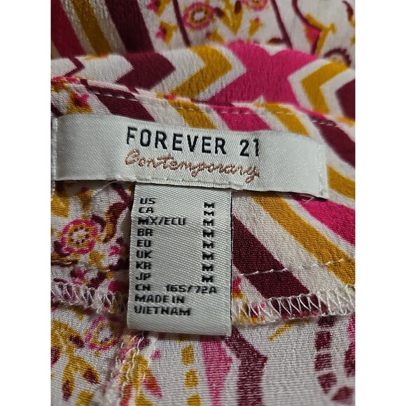 Forever 21 Bohemian Colorful Harem Festival Wide-Leg Pants Size Medium - Picture 11 of 12